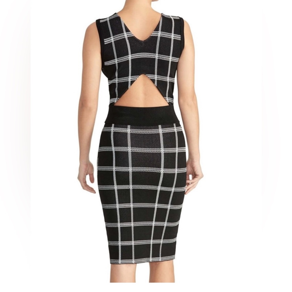 RACHEL Rachel Roy Monochrome Checkered Dress